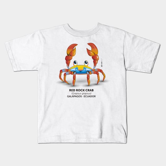 Red Rock Crab Kids T-Shirt by makikelly